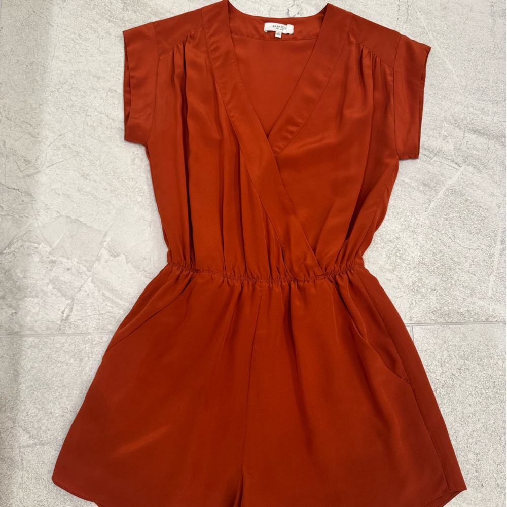 Aritzia Burnt Orange Romper